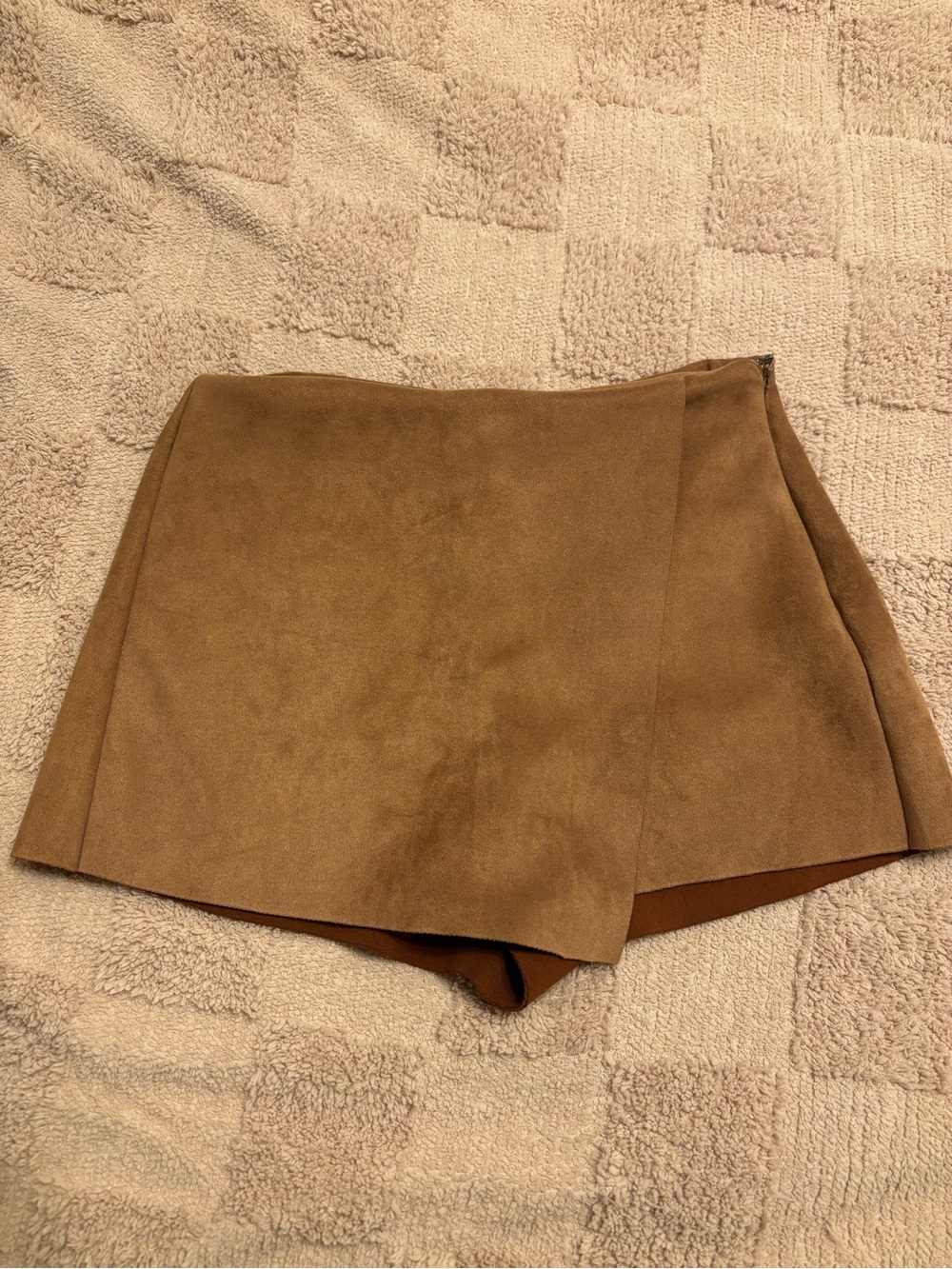 HYFVE Brown Suede Wrap Skort